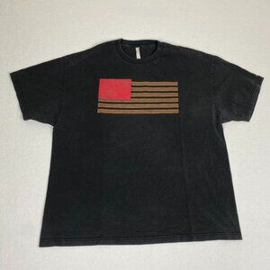 Moor Morocco Native American Flag Red Yellow Gold Graphic Black Cotton Tee XXL